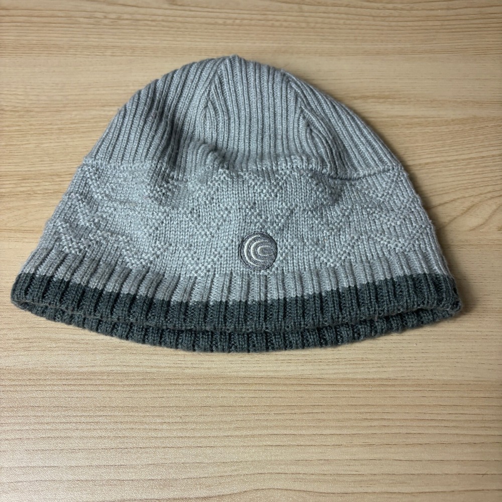 Convert Hat Beanie Youth One Size Gray Knit Stocking Cap Winter
